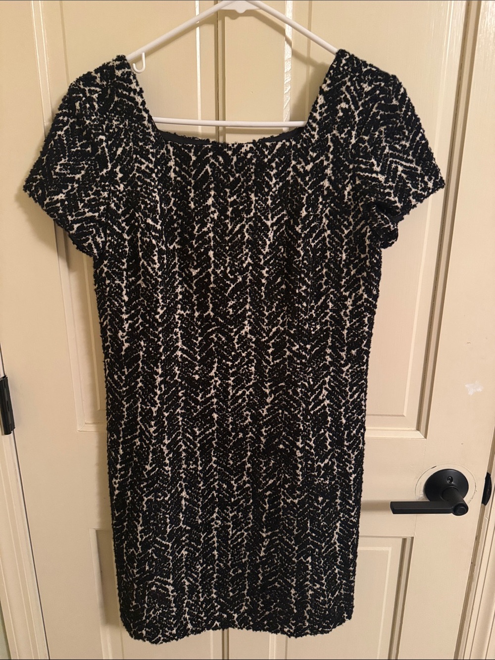 Anna Sui Wool Blend Tweed Shift Dress